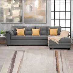 MUEBLES MPR - Sofá Seccional Journey Tela Gris Derecho