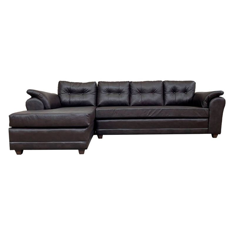 MUEBLES MPR - Sofá Secc Journey Pu Café Izquierdo