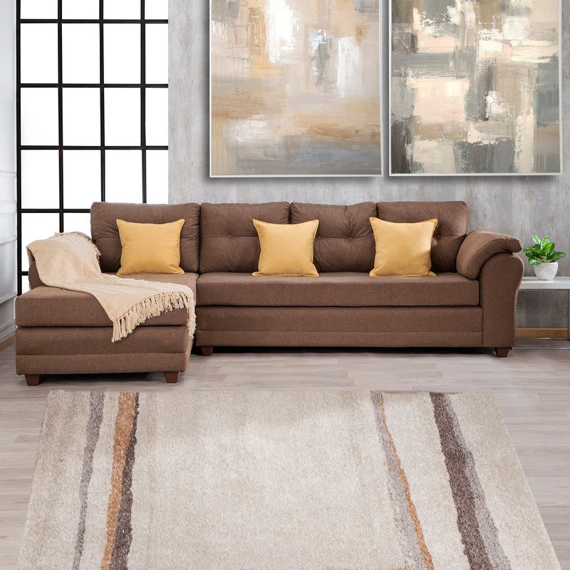 MUEBLES MPR - Sofá Secc Journey Tela Café Izquierdo