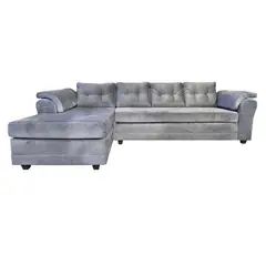 MUEBLES MPR - Sofá Secc Journey Felpa Gris Izquierdo
