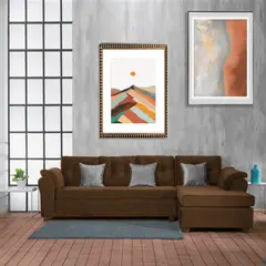 MUEBLES MPR - Sofá Secc Journey Felpa Café Derecho