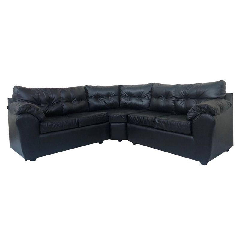 MUEBLES MPR - Sofá Seccional Alerce Pu negro