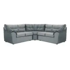 MUEBLES MPR - Sofá Seccional Alerce Felpa Gris