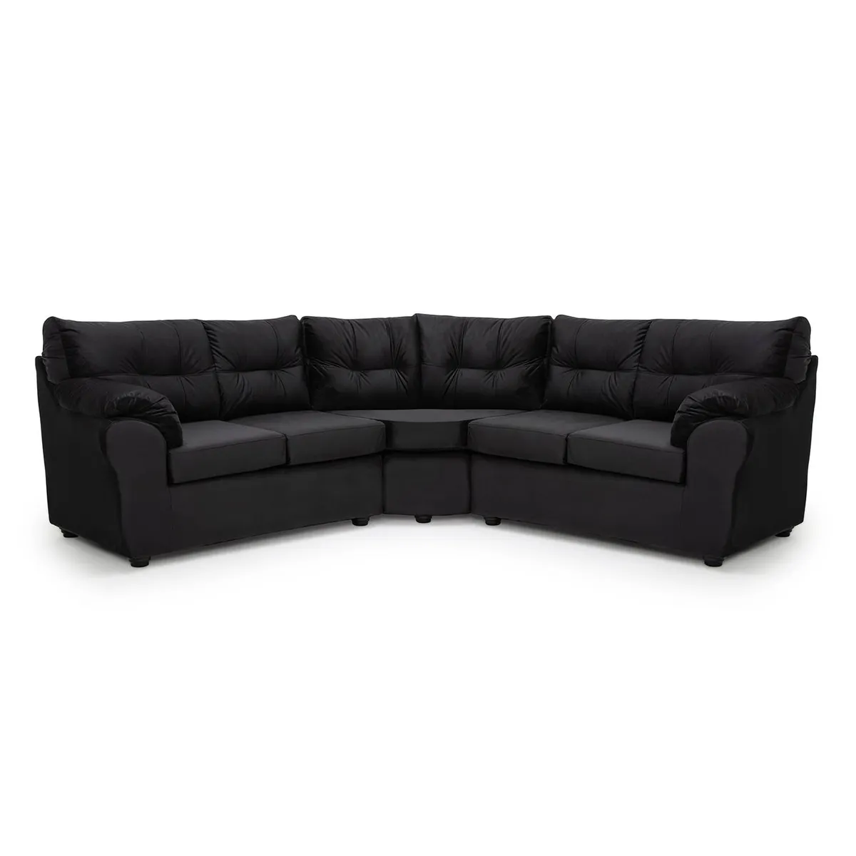 MUEBLES MPR - Sofá Seccional Alerce Felpa Negro