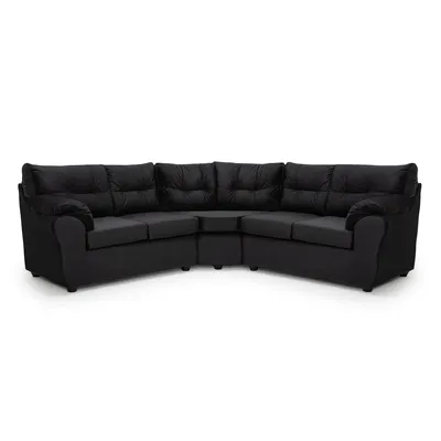 Imagen 2 del producto Sofá Seccional Alerce Felpa Negro