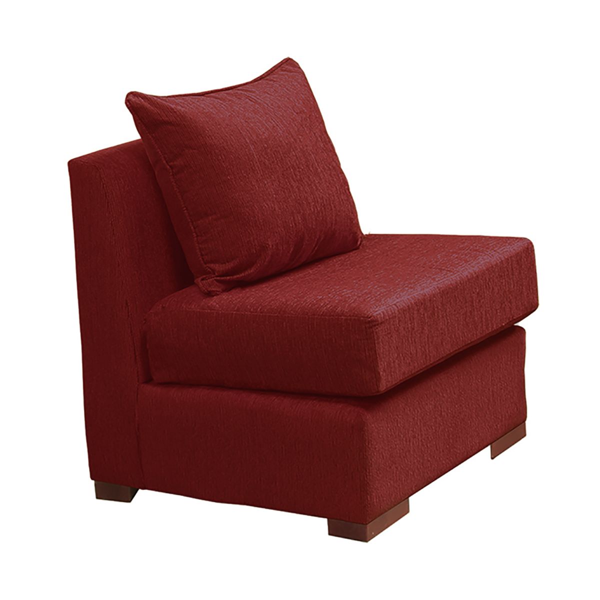 DKORA - Sofá 1 cuerpo Evans Rojo