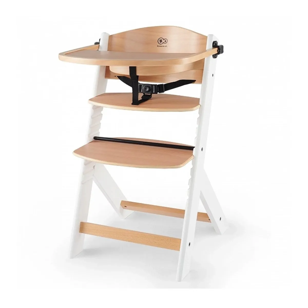 KINDERKRAFT - Silla de Comer Enock Madera Blanco KINDERKRAFT