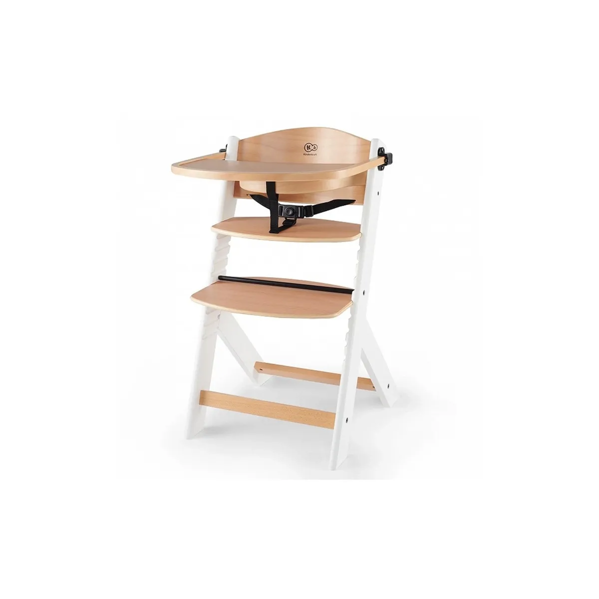 KINDERKRAFT - Silla de Comer Enock Madera Blanco KINDERKRAFT