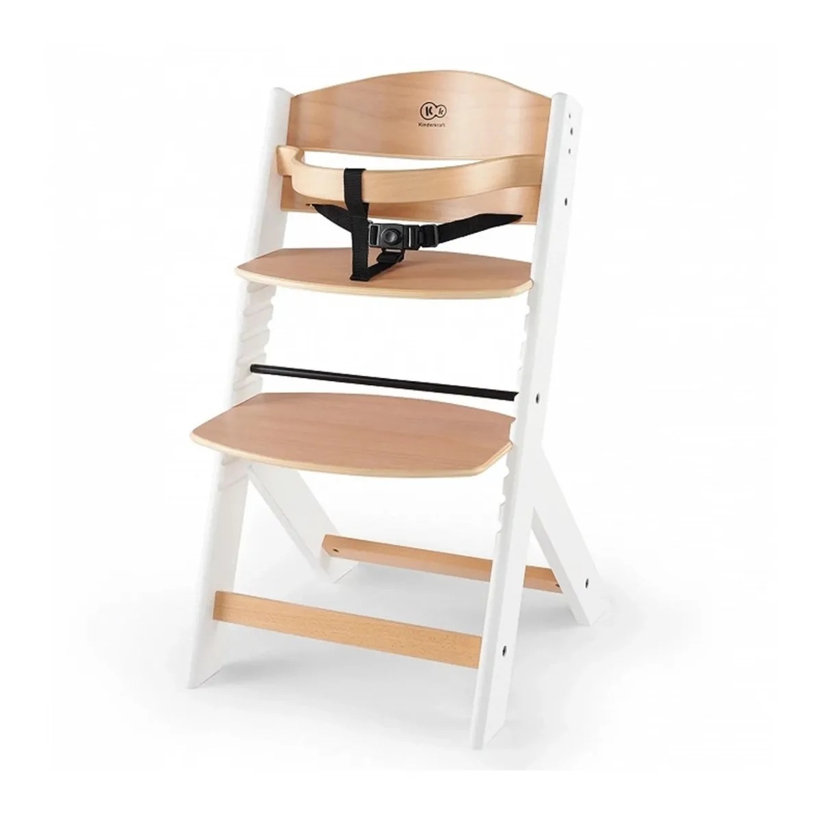 KINDERKRAFT - Silla de Comer Enock Madera Blanco KINDERKRAFT
