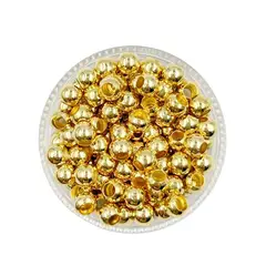 GENERICO - Balines Grandes Para Bisutería De Baño De Oro 5gr - Dorado - Talla Única