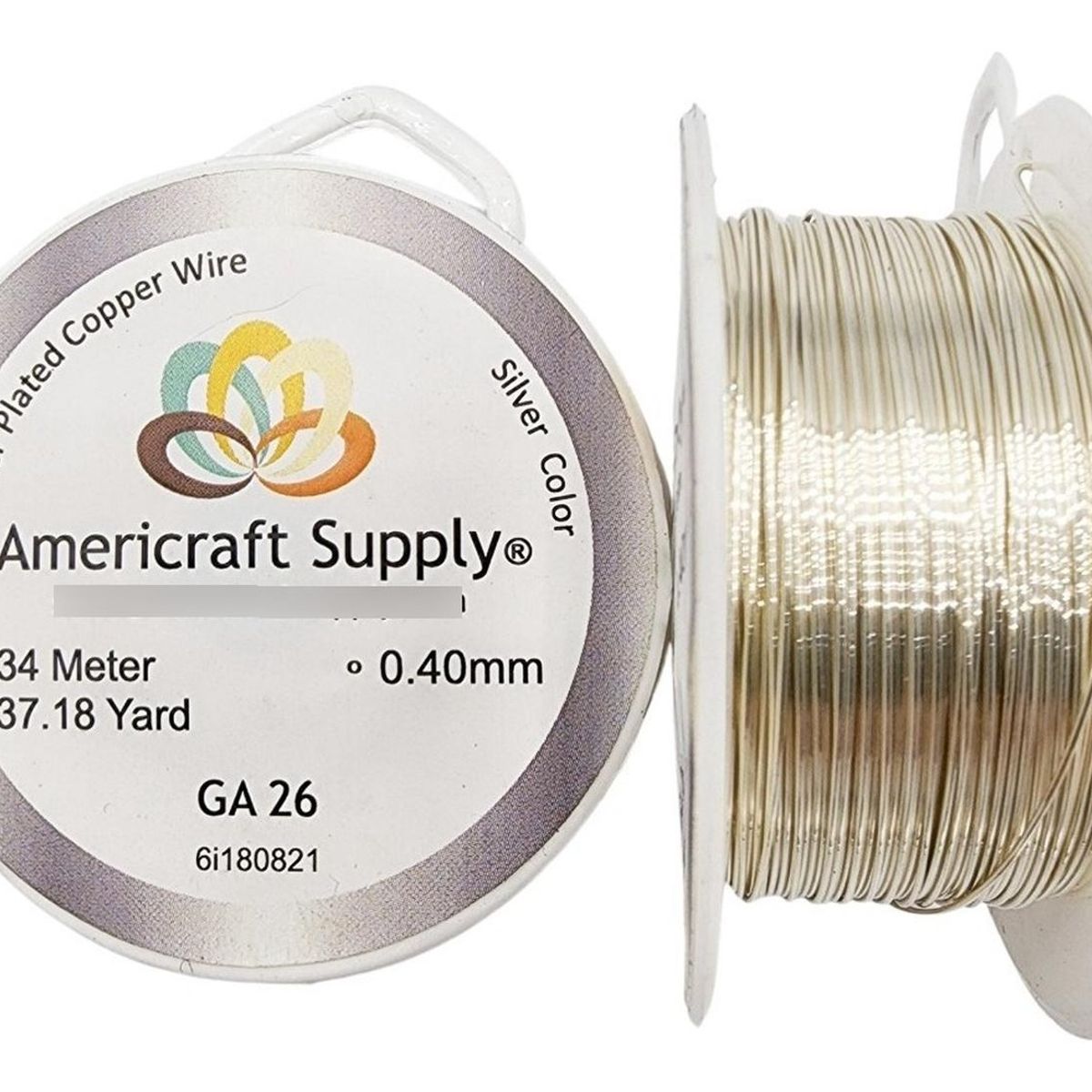 GENERICO - Alambre Para Bisutería Americraft Supply Calibre 26 - Plateado