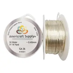 GENERICO - Alambre Para Bisutería Americraft Supply Calibre 26 - Plateado