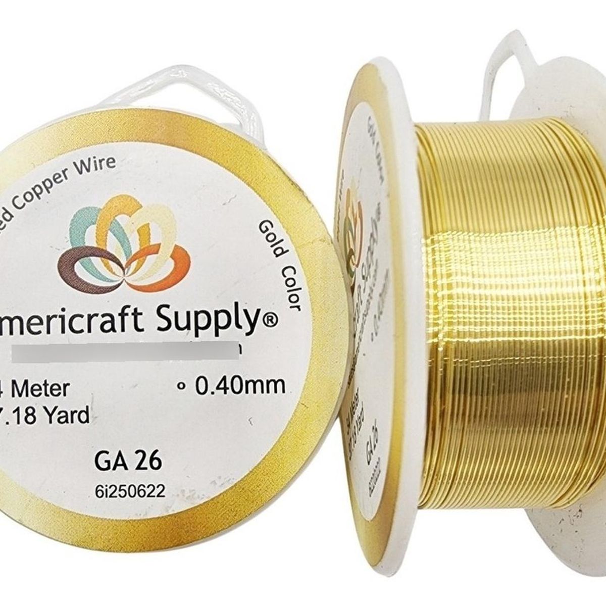 GENERICO - Alambre Para Bisutería Americraft Supply Calibre 26 - Dorado