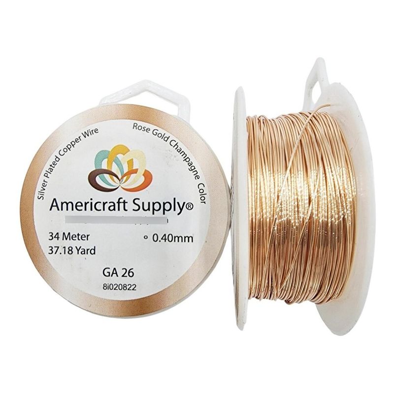 GENERICO - Alambre Para Bisutería Americraft Supply Calibre 26 - Rosa