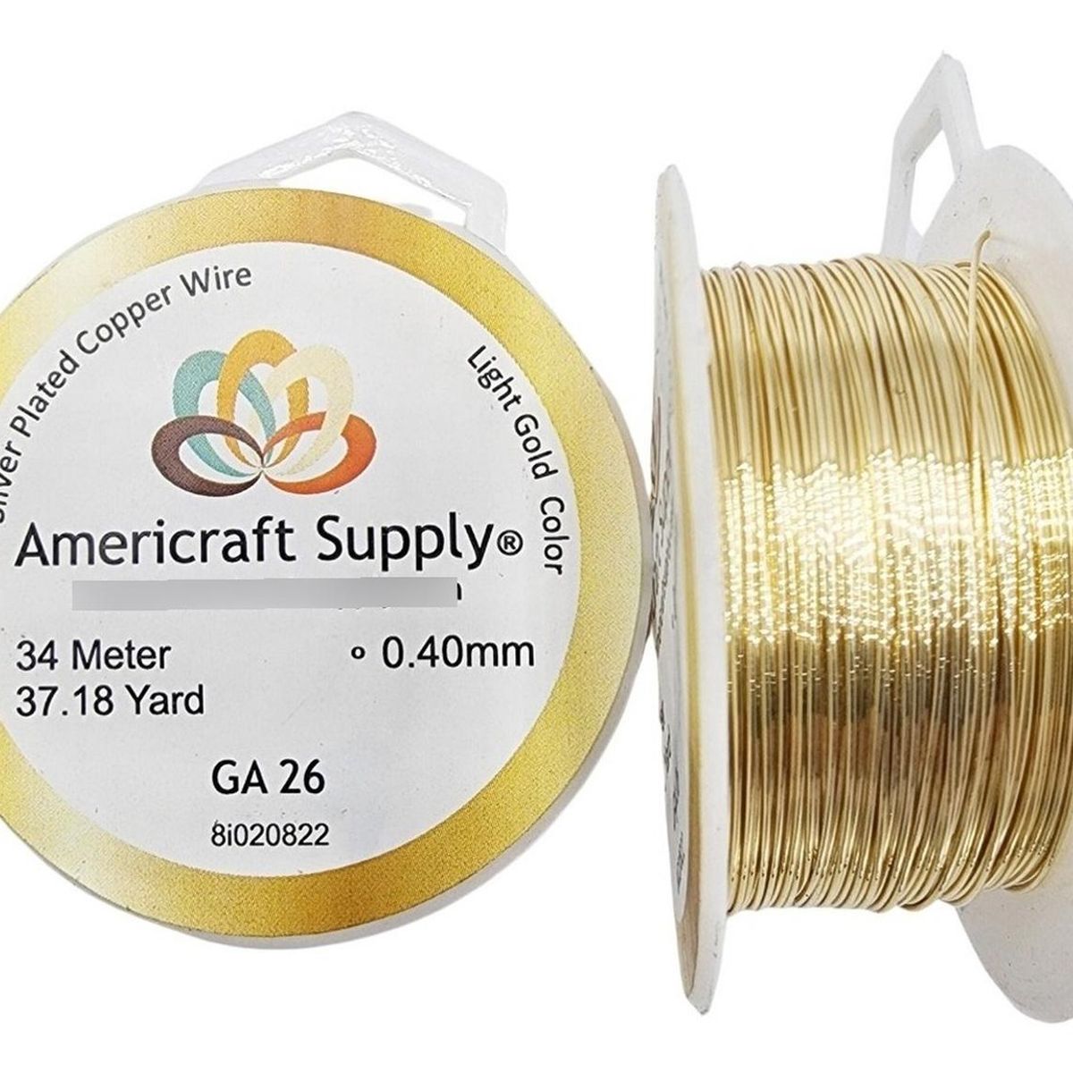 GENERICO - Alambre Para Bisutería Americraft Supply Calibre 26 - Dorado