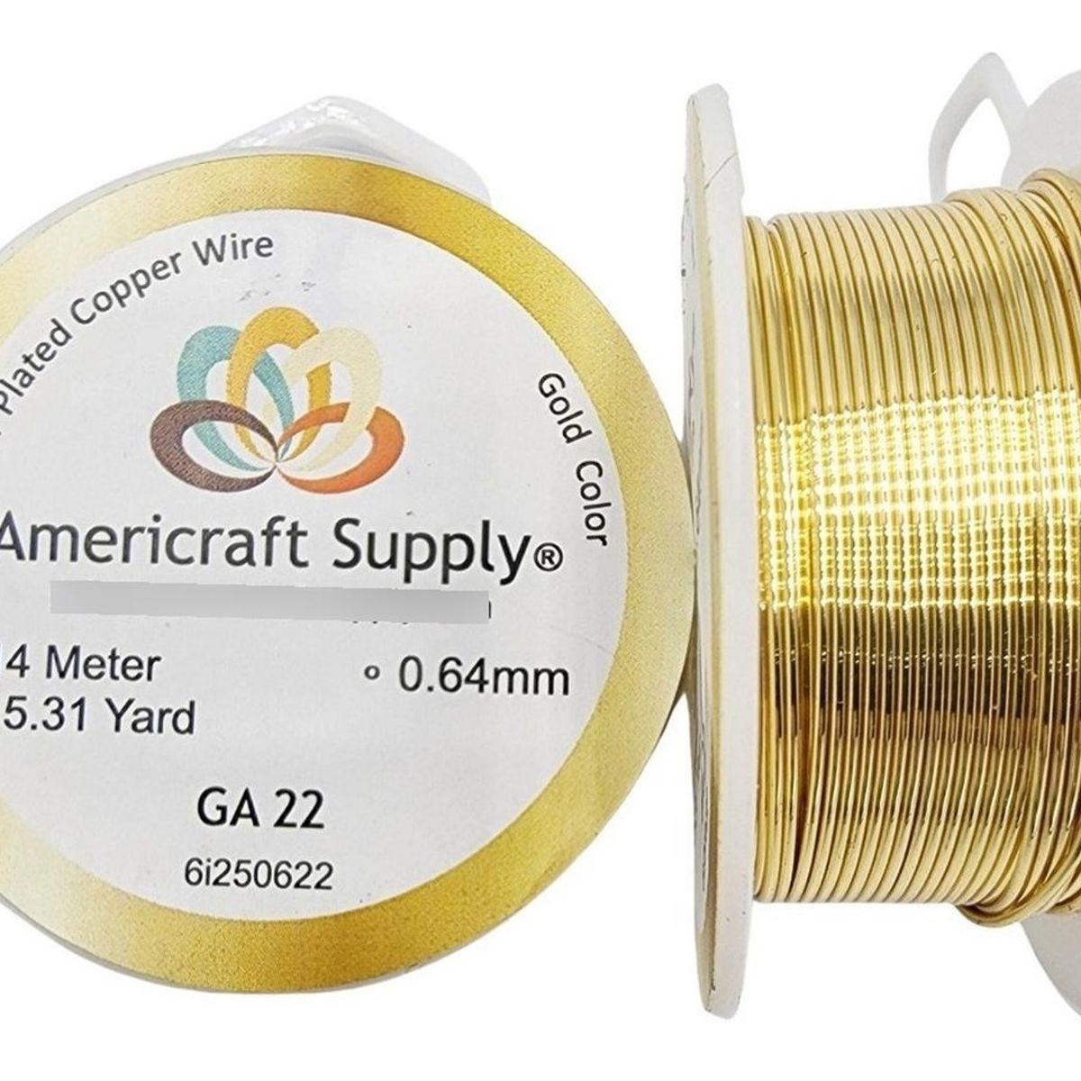 GENERICO - Alambre Para Bisutería Americraft Supply Calibre 22 - Dorado