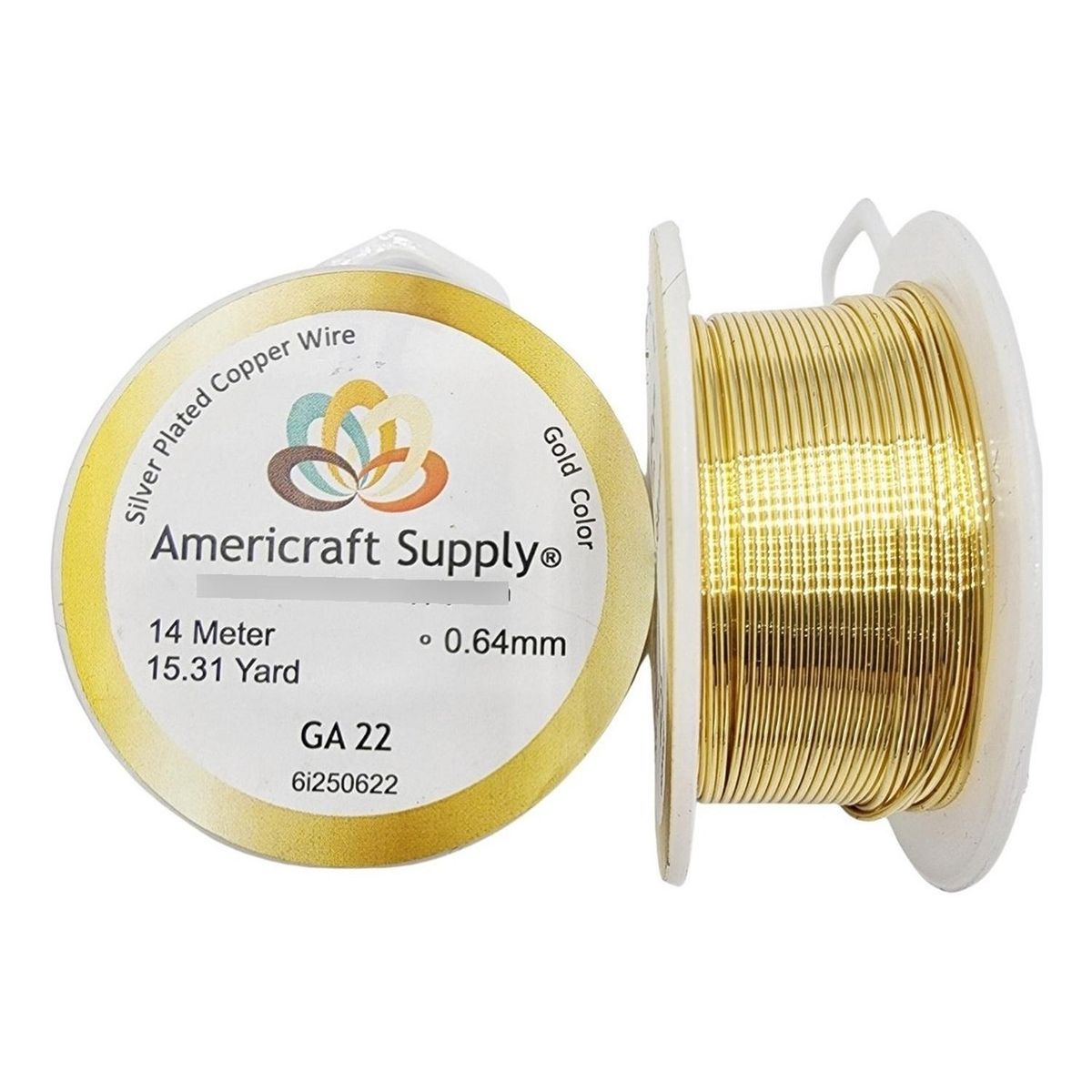 GENERICO - Alambre Para Bisutería Americraft Supply Calibre 22 - Dorado