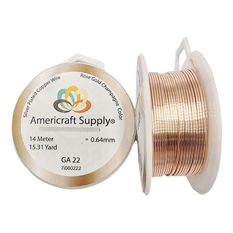 GENERICO - Alambre Para Bisutería Americraft Supply Calibre 22 - Rosa