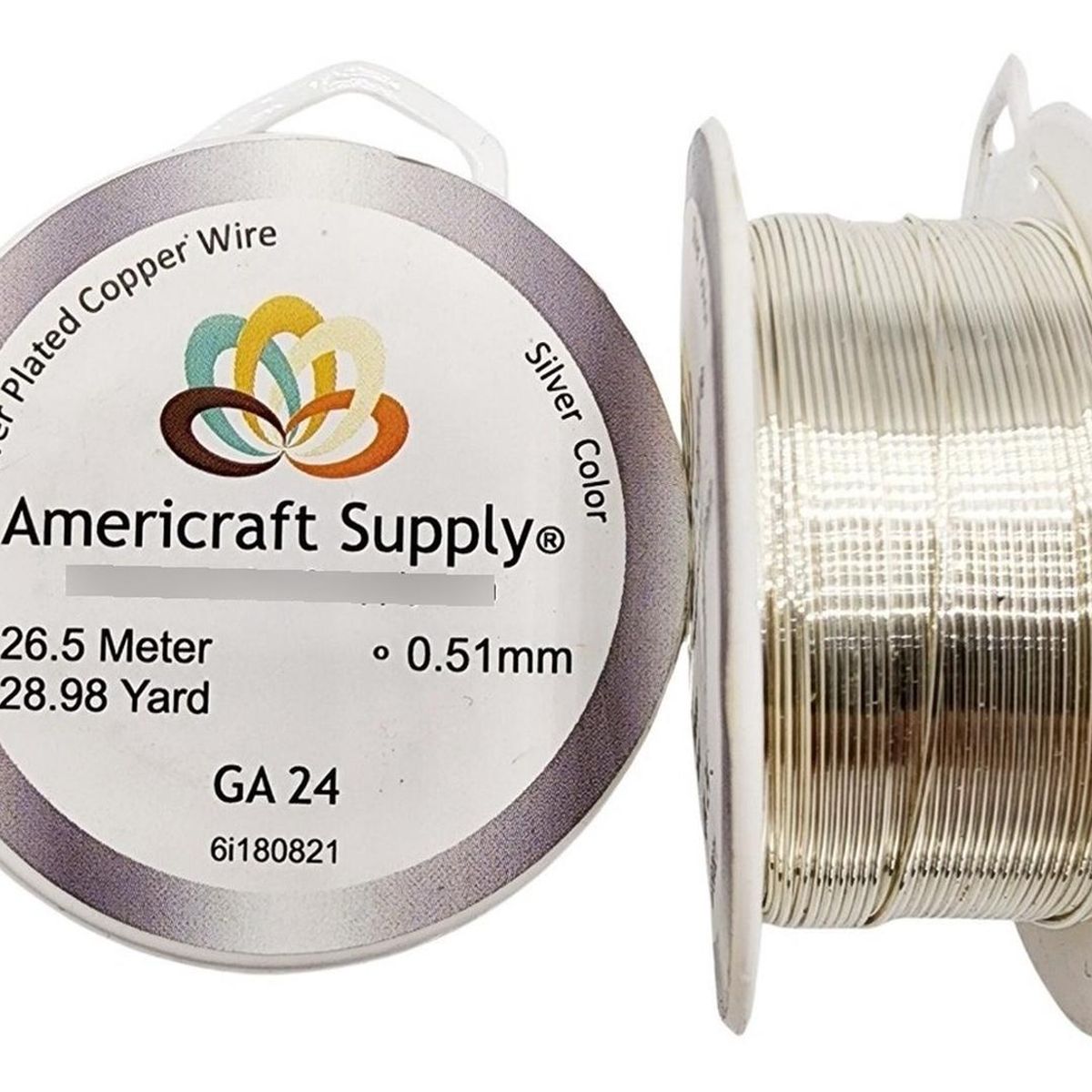 GENERICO - Alambre Para Bisutería Americraft Supply Calibre 24 - Plateado