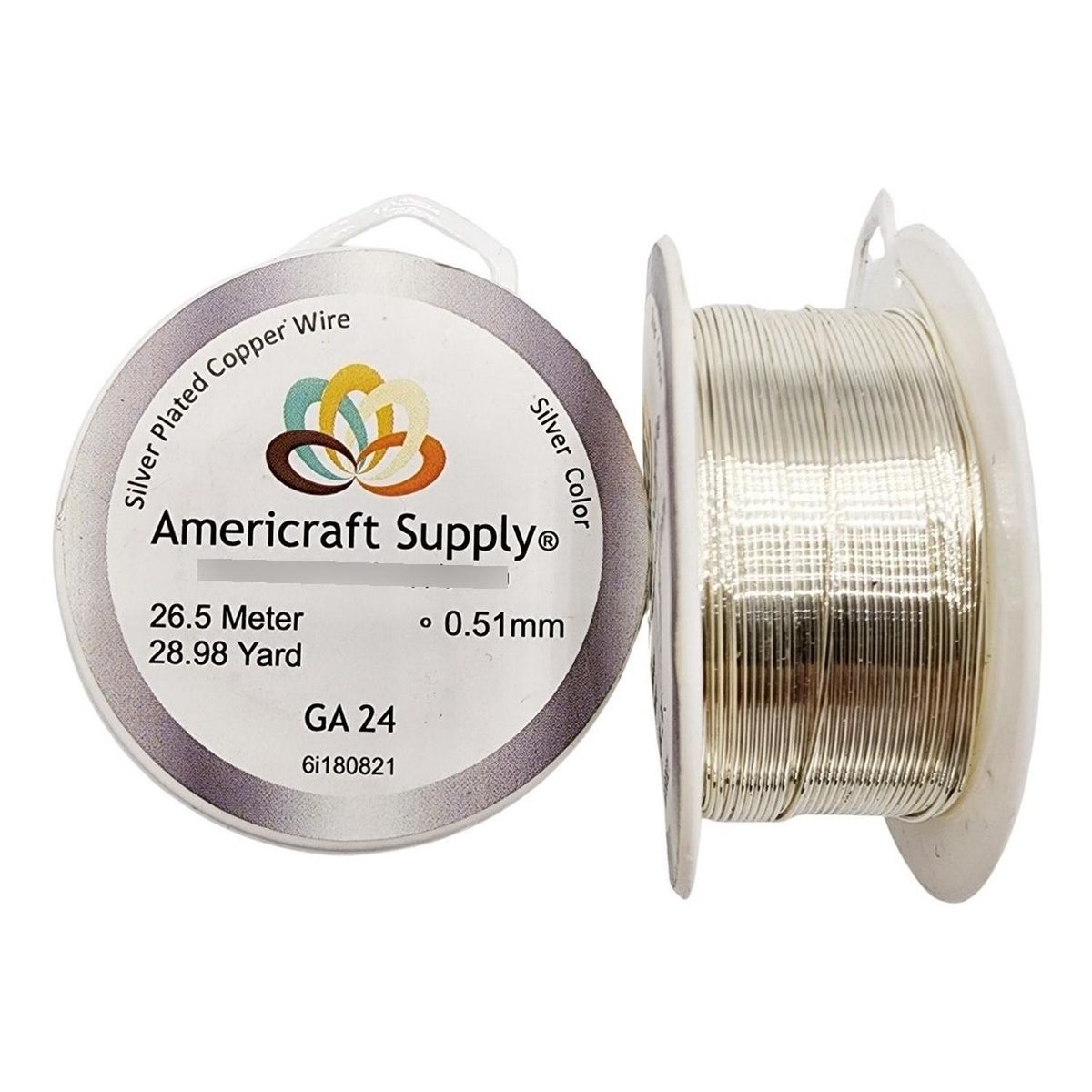 GENERICO - Alambre Para Bisutería Americraft Supply Calibre 24 - Plateado