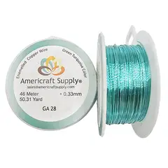 GENERICO - Alambre Para Bisutería Americraft Supply Calibre 28 Colores - Azul
