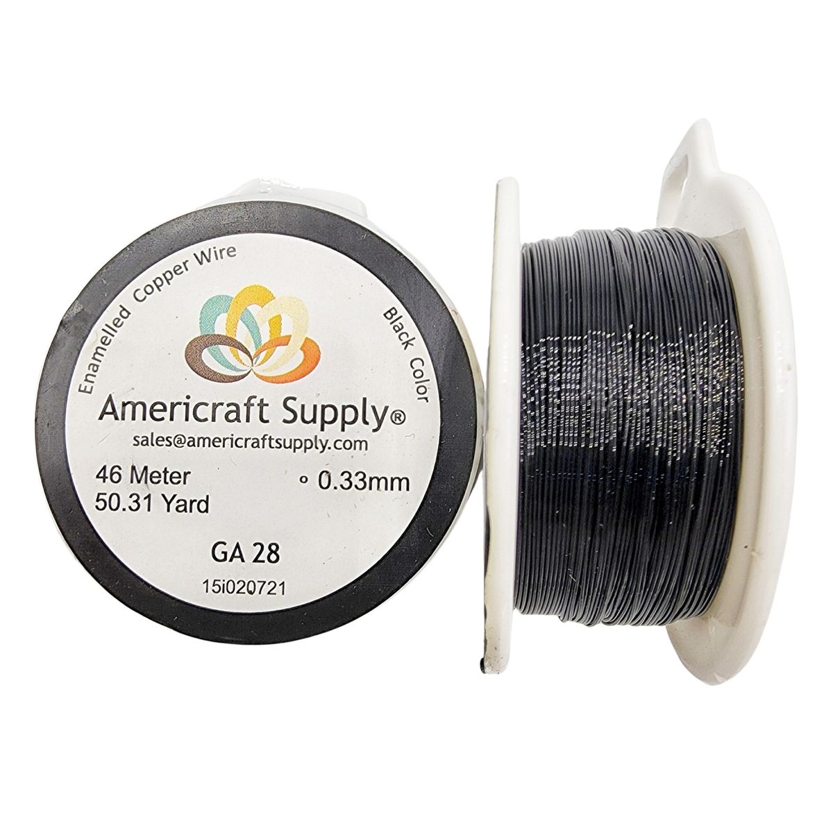 GENERICO - Alambre Para Bisutería Americraft Supply Calibre 28 Colores - Negro