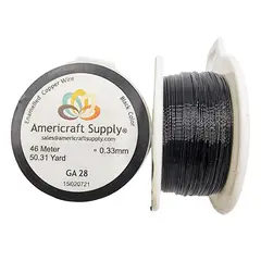 GENERICO - Alambre Para Bisutería Americraft Supply Calibre 28 Colores - Negro
