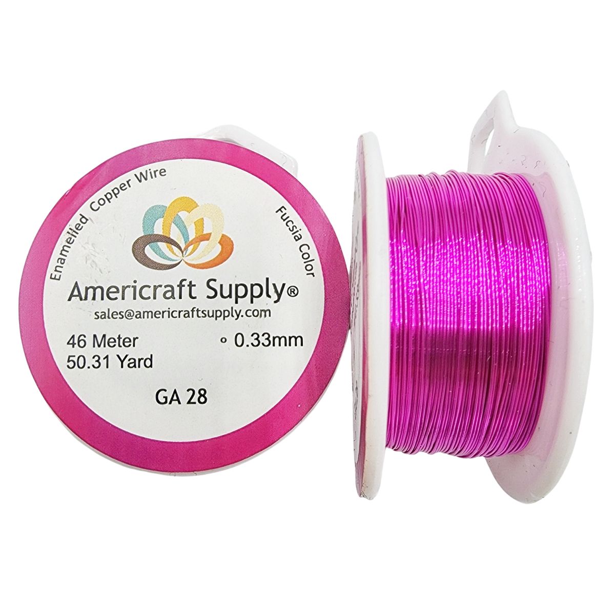 GENERICO - Alambre Para Bisutería Americraft Supply Calibre 28 Colores - Fucsia