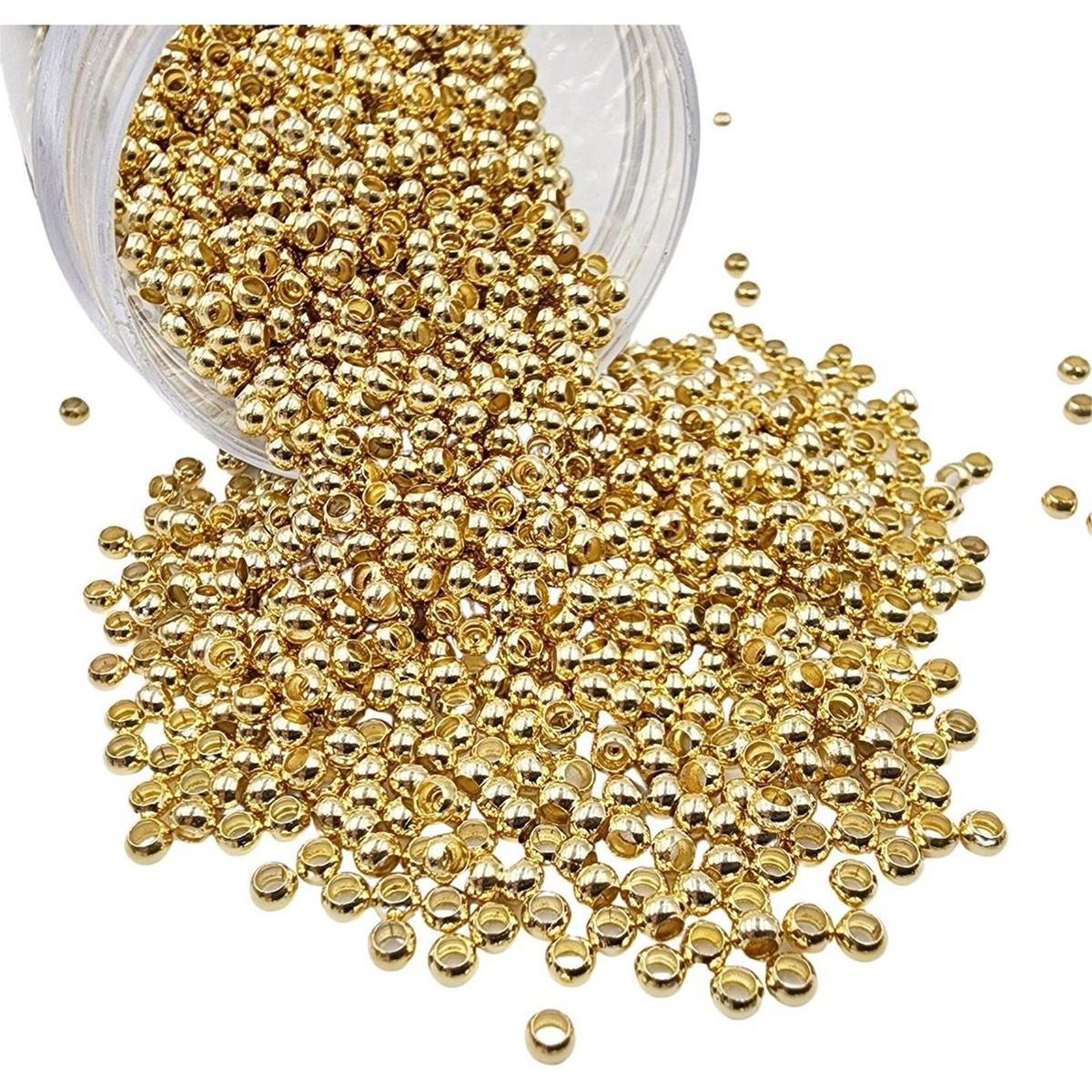 GENERICO - Balines Pequeños Para Bisutería De Baño De Oro 5gr - Dorado - Talla Única