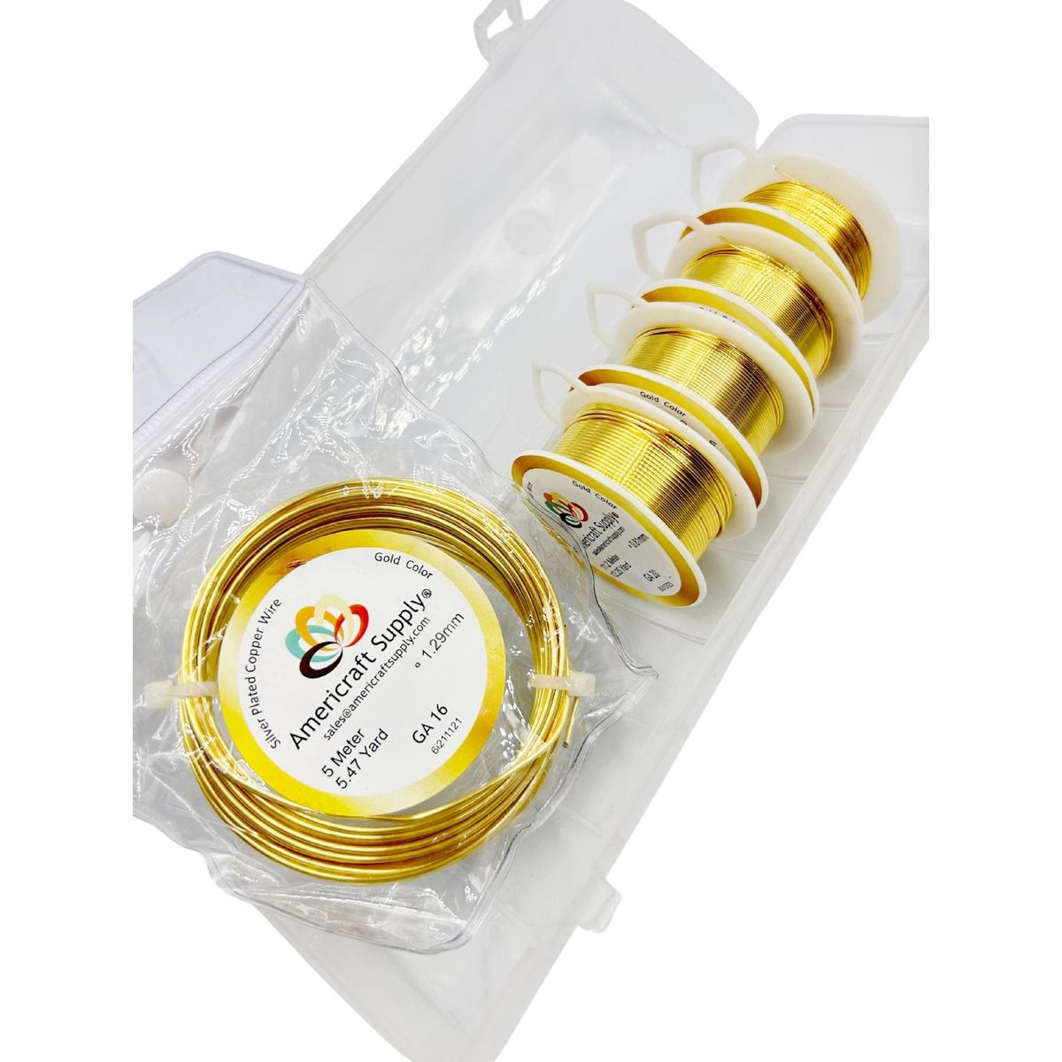 GENERICO - Kit De Alambres Avanzado Para Bisutería Americraft Supply. - Dorado