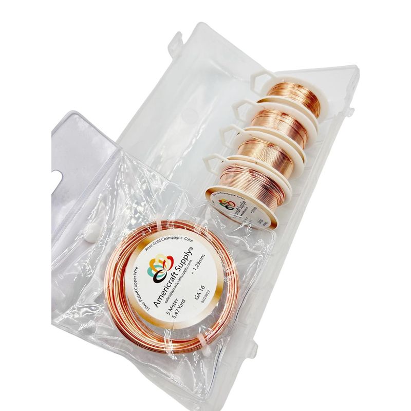 GENERICO - Kit De Alambres Avanzado Para Bisutería Americraft Supply. - Rosa