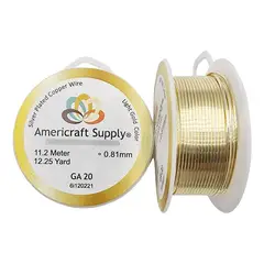 GENERICO - Alambre Para Bisutería Americraft Supply Calibre 20 - Dorado