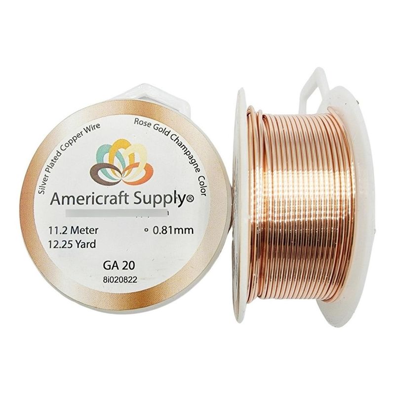 GENERICO - Alambre Para Bisutería Americraft Supply Calibre 20 - Rosa
