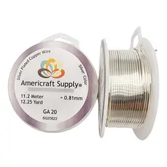 GENERICO - Alambre Para Bisutería Americraft Supply Calibre 20 - Plateado
