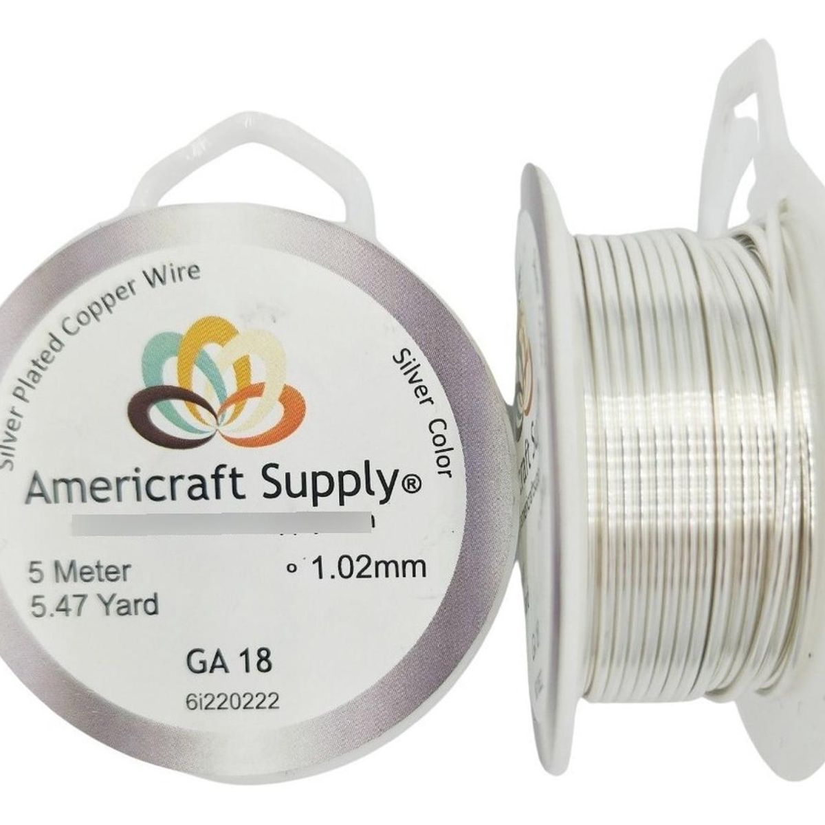 GENERICO - Alambre Para Bisutería Americraft Supply Calibre 18 - Plateado