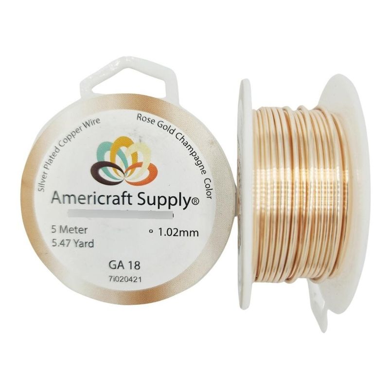 GENERICO - Alambre Para Bisutería Americraft Supply Calibre 18 - Rosa