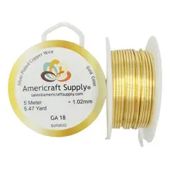 GENERICO - Alambre Para Bisutería Americraft Supply Calibre 18 - Dorado