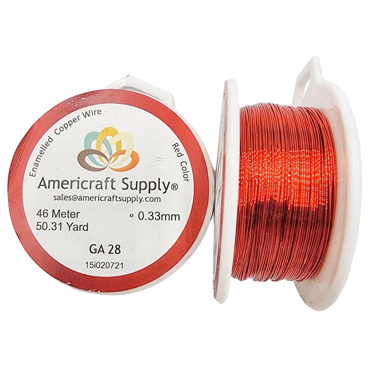 GENERICO - Alambre Para Bisutería Americraft Supply Calibre 28 Colores - Rojo