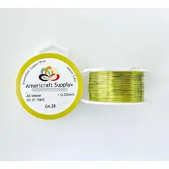 GENERICO - Alambre Para Bisutería Americraft Supply Calibre 28 Colores - Verde lima