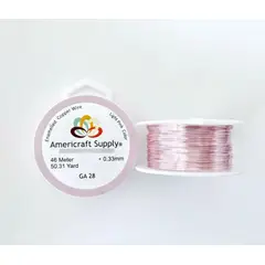 GENERICO - Alambre Para Bisutería Americraft Supply Calibre 28 Colores - Rosa claro