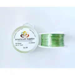 GENERICO - Alambre Para Bisutería Americraft Supply Calibre 28 Colores - Verde