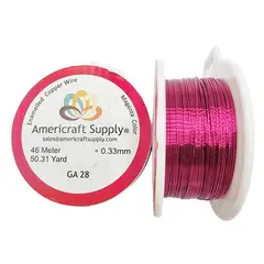 GENERICO - Alambre Para Bisutería Americraft Supply Calibre 28 Colores - Fucsia oscuro