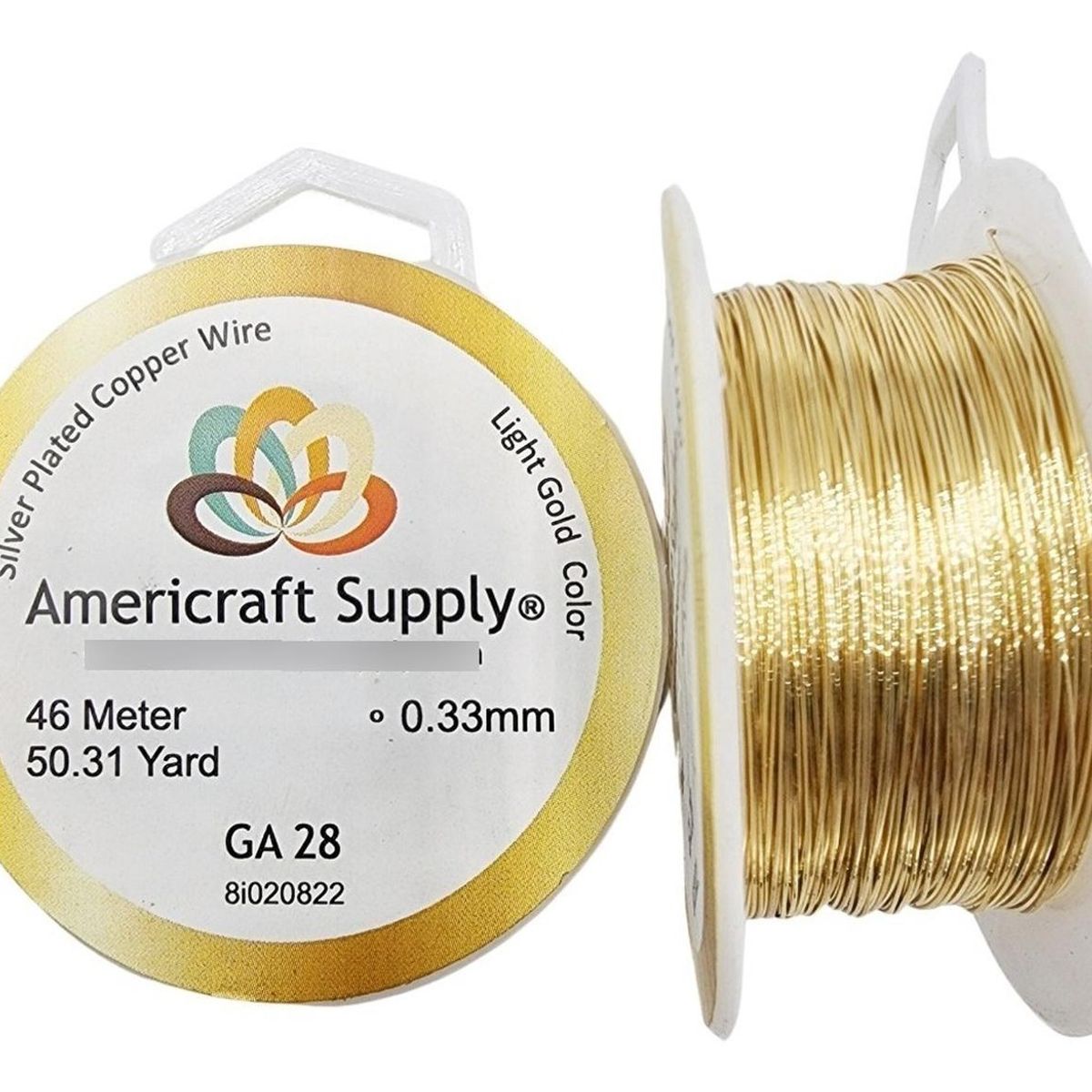 GENERICO - Alambre Para Bisutería Americraft Supply Calibre 28 - Dorado