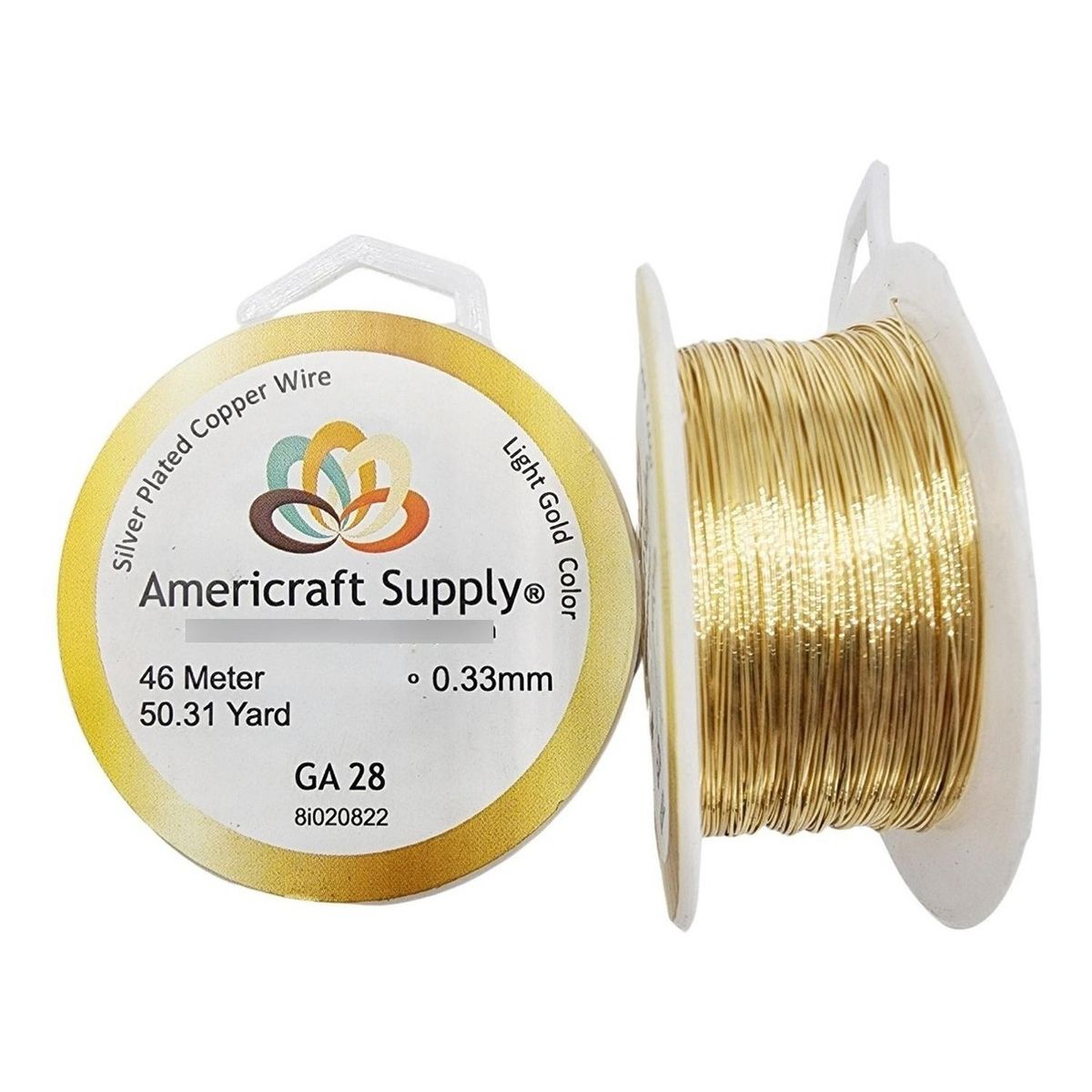 GENERICO - Alambre Para Bisutería Americraft Supply Calibre 28 - Dorado