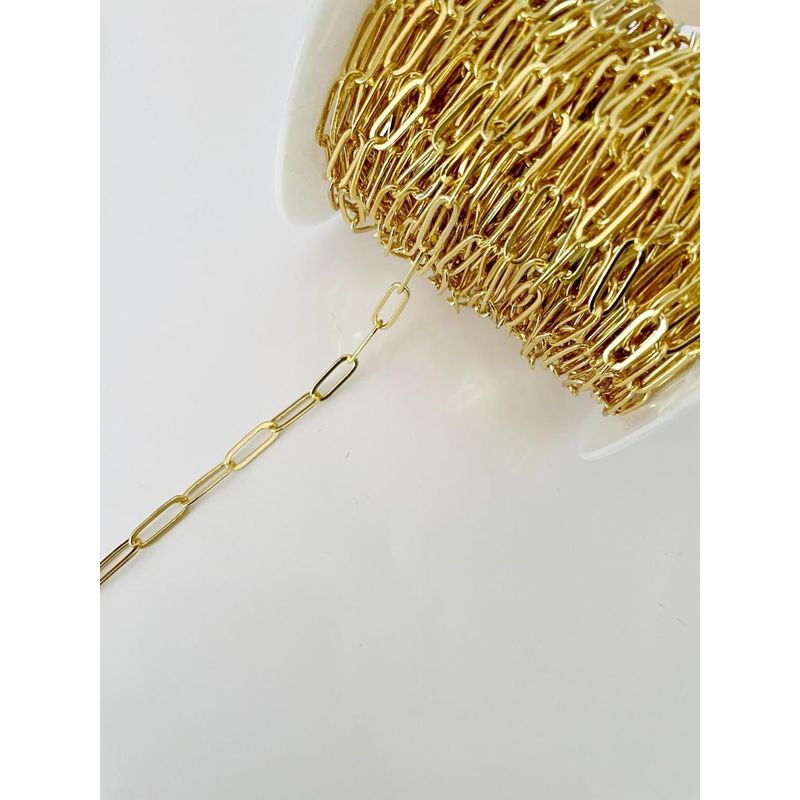 GENERICO - Cadena Eslabones Extragrandes De Baño De Oro - Dorado