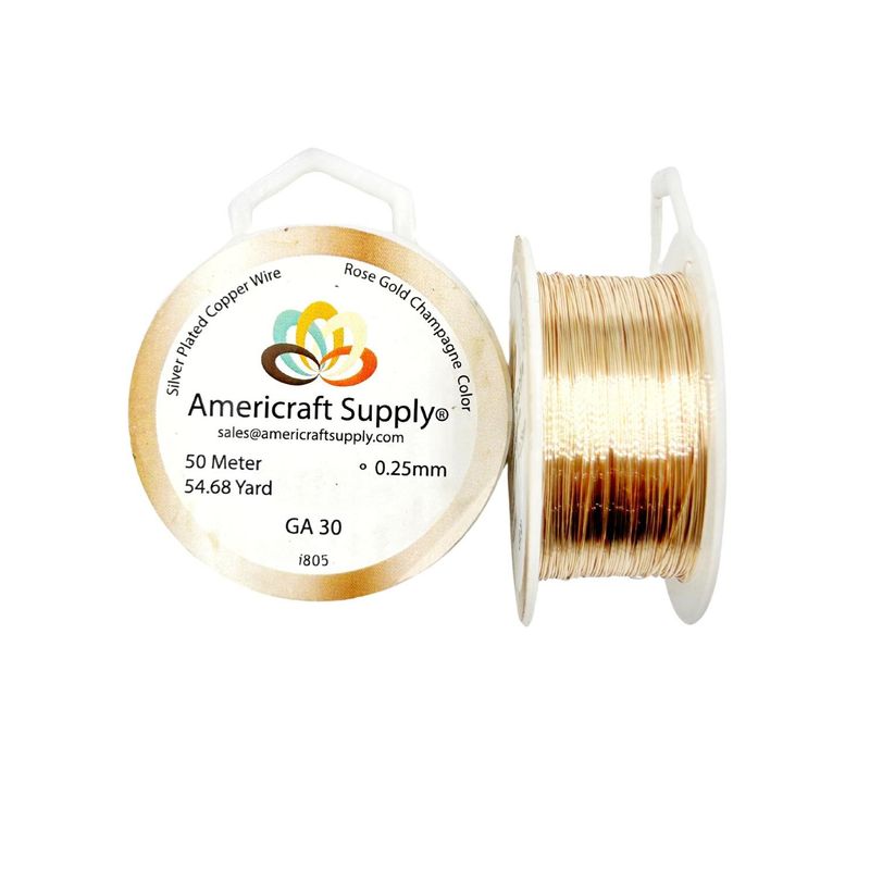 GENERICO - Alambre Para Bisutería Americraft Supply Calibre 30. - Rosa - Talla única