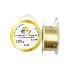 GENERICO - Alambre Para Bisutería Americraft Supply Calibre 30. - Dorado - Talla única