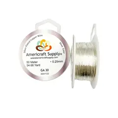GENERICO - Alambre Para Bisutería Americraft Supply Calibre 30. - Plateado - Talla única