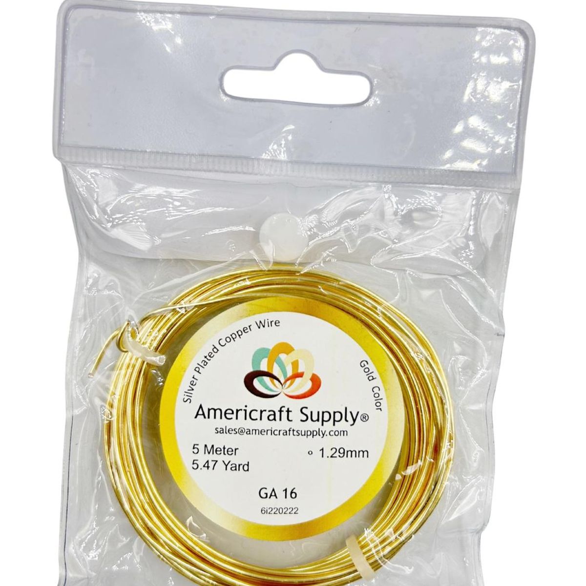 GENERICO - Alambre Para Bisutería Americraft Supply Calibre 16 - Dorado