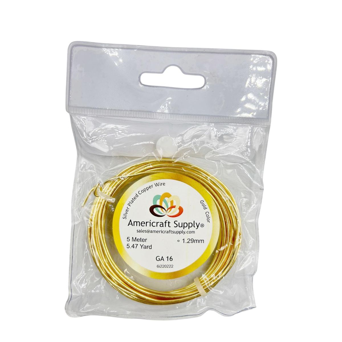 GENERICO - Alambre Para Bisutería Americraft Supply Calibre 16 - Dorado